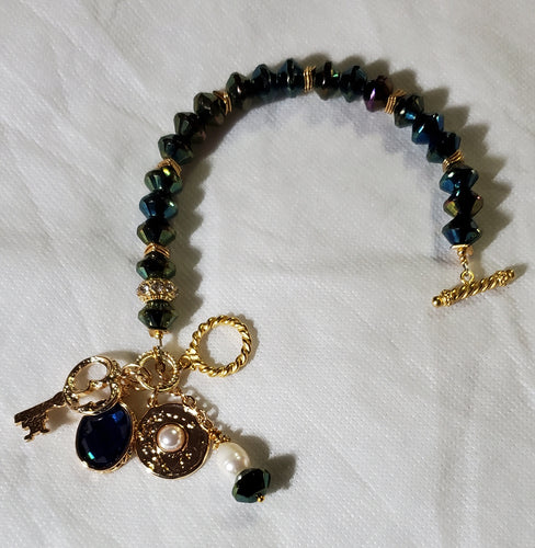 Czech crystal toggle bracelet IV